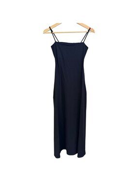 Susana Monaco Minimalist Classic Euro‎ Summer Side Slit Midi Sundress Navy XS